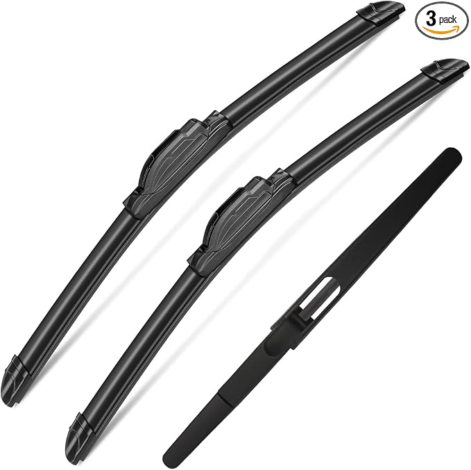 3 Wipers Set for Nissan Juke 2011 2012 2013 2014 2015 2016 2017, Windshield by SCTIOANSNOemWiperBlades