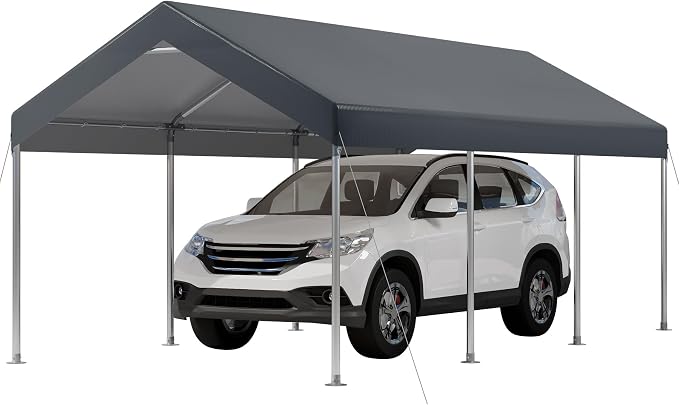 10X20 Ft Heavy Duty Carport Canopy, Portable Garage, Car Tents, Reinforced by BouPower