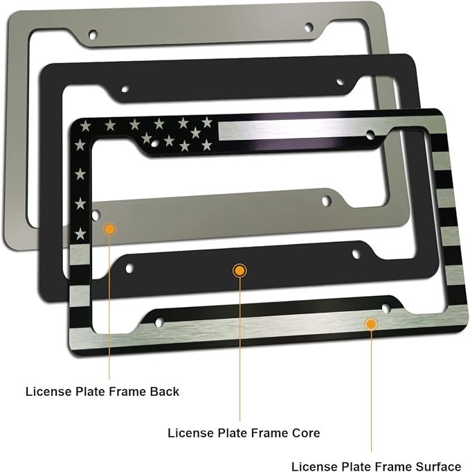 American Flag License Plate Frames - Image 2