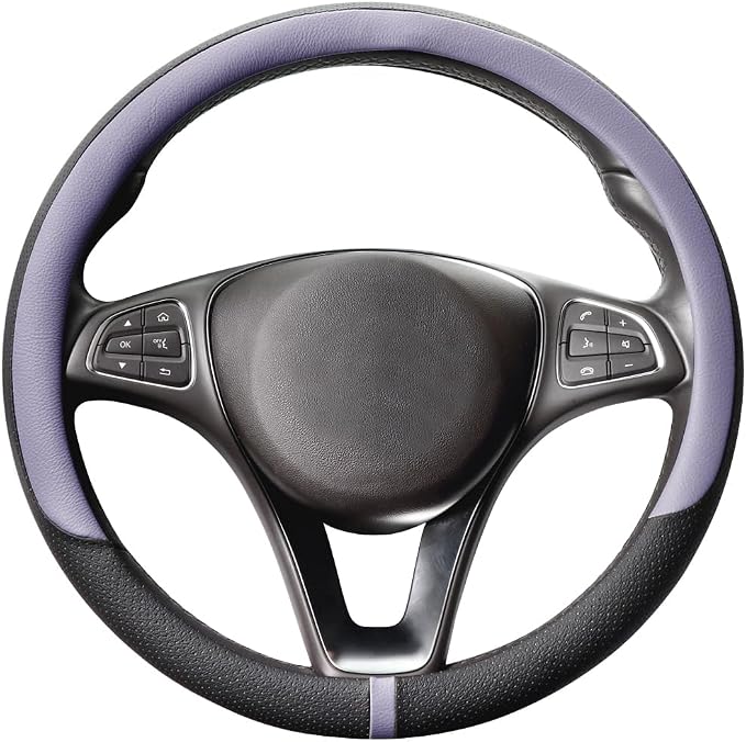 COFIT Breathable Car Steering Wheel Cover 15 inch Auto Universal Leather Wrap by COFIT