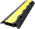 1 Pack Rubber Cable Ramp Hose Cable Protector Ramp 2 Channel 22000Lbs Load by F+COME