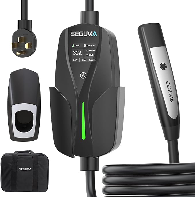 Level 2 EV Charger for Tesla, 32Amp 240V 7.68kW NACS EV Chargers, NEMA 14-50 by Seguma