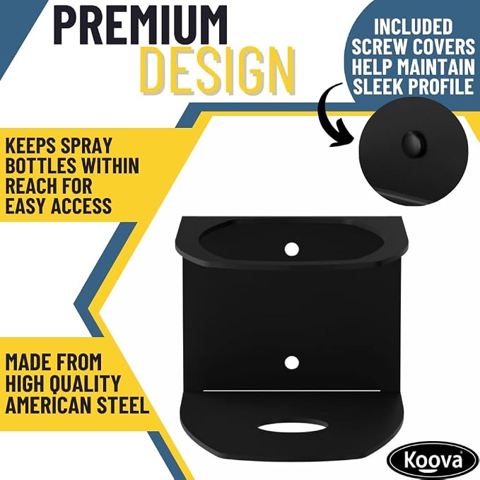 Koova Spray Bottle Holder Heavy Duty- Wall Mount Storage Rack - Image 2