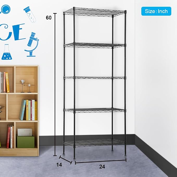 Wire Shelving Unit Metal Shelf Organizer Heavy Duty Wire Rack Storage Unit Rack - Image 3