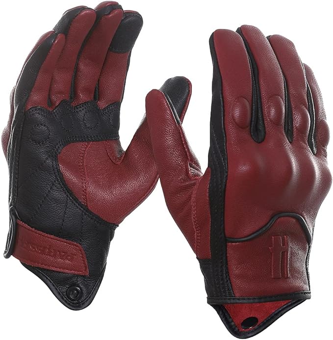 Harssidanzar Leather Motorcycle Gloves by Harssidanzar