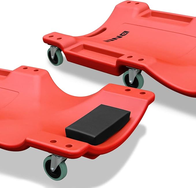 DNA MOTORING 40 Inch Mechanic Creeper, Blow Molded Low Profile Rolling Garage - Image 2