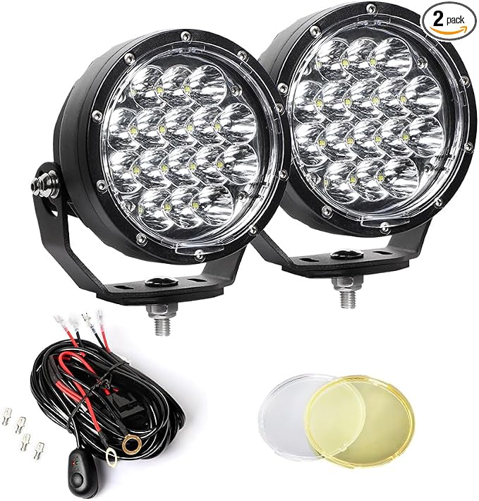 EXZEIT 160W 5 Inch Driving Lights, 11200 Lumens Round Fog Lights Offroad Lights by EXZEIT