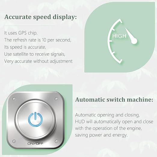 GPS Speedometer Digital Speedometer Cars Heads Up Display Y03 - Image 8