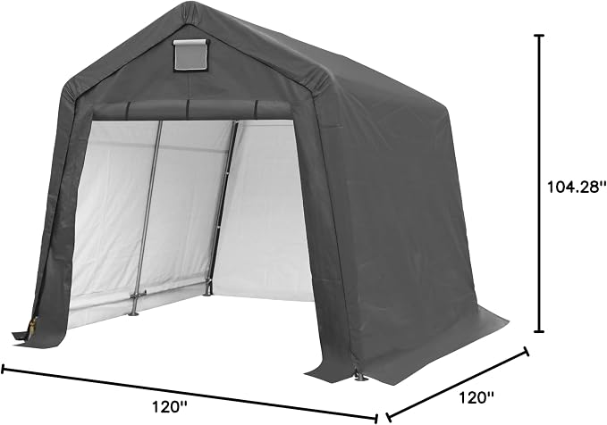 10' x 10' Outdoor Storage Shelter Shed, Portable Storage Shed Heavy Duty - Image 9