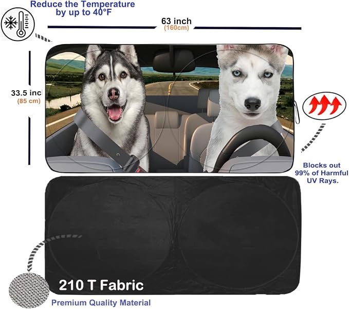 Gven Windshield Shade, Car Sun Shade - Image 2