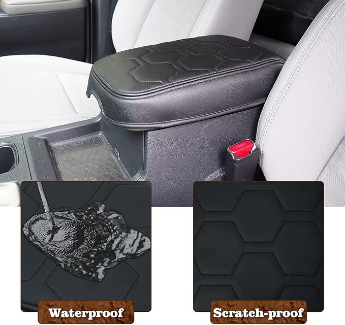 Muslogy for Frontier Center Console Pad Armrest Box Cover Vegan Leather Soft - Image 2