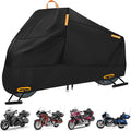 Motorcycle Cover Waterproof Outdoor, 300D Heavy Duty Motorcycle Cover by INEZARI