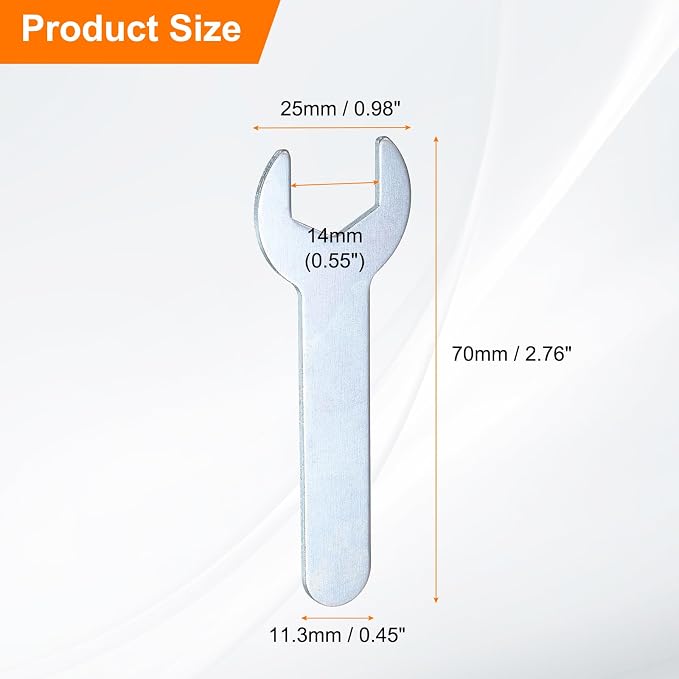 HARFINGTON 10pcs Small Wrench 14x70x1.5mm Metric U-Shaped Single Open Ended - Image 2