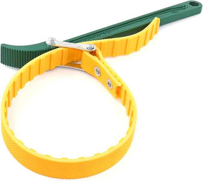 QWORK® Belt Strap Wrench 12", Adjustable Strap Oil Filter Strap Opener Wrench - Image 2