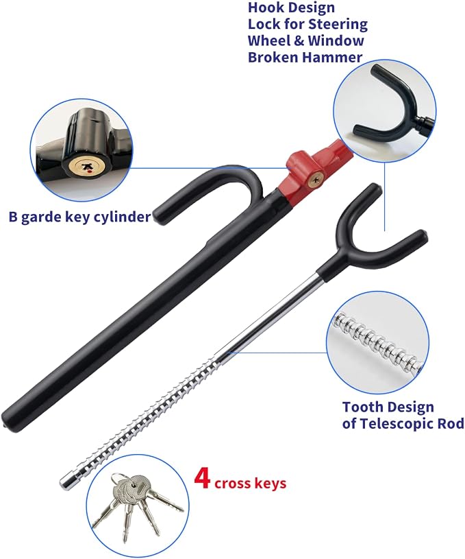 Steering Wheel Lock Anti-Theft car Device Car Wheel Locks Heavy Duty Vehicle - Image 2