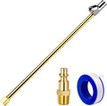 2-Way Connection 13.8" Extended Air Chuck Set, 1/4 in FNPT Straight Foot Dual by LUMITECO