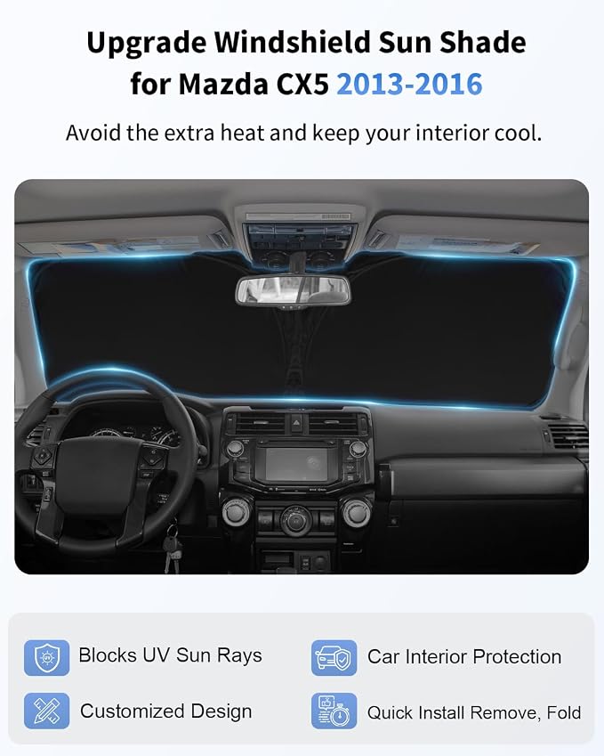 for Mazda CX5 Foldable Windshield Sun Shade - Image 4