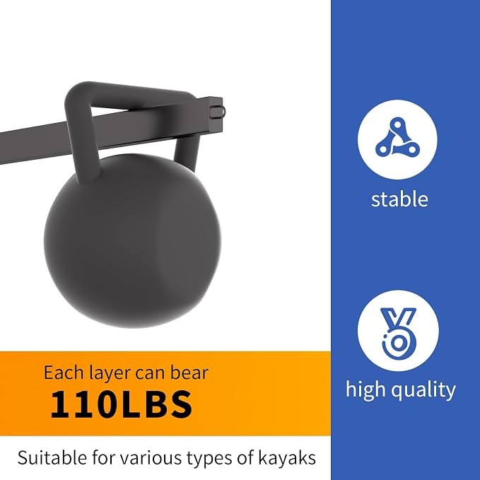 Wall Mounted Kayak Storage Rack, Kayak Racks - Image 5