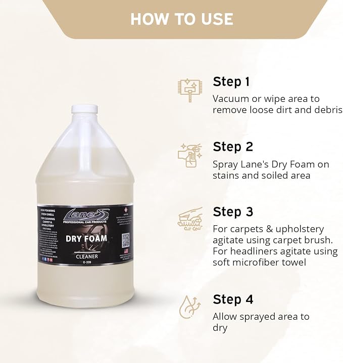 LANE'S Carpet Cleaner Spray- Carpet Cleaner Foam, Removes Odor, Fights Tough - Image 4