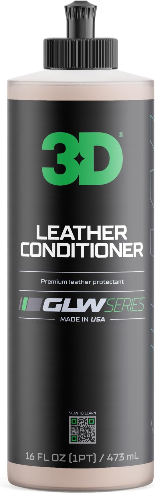 3D Leather Conditioner for Car, GLW Series | Restore, Protect | UV Protection | by 3DCarCare