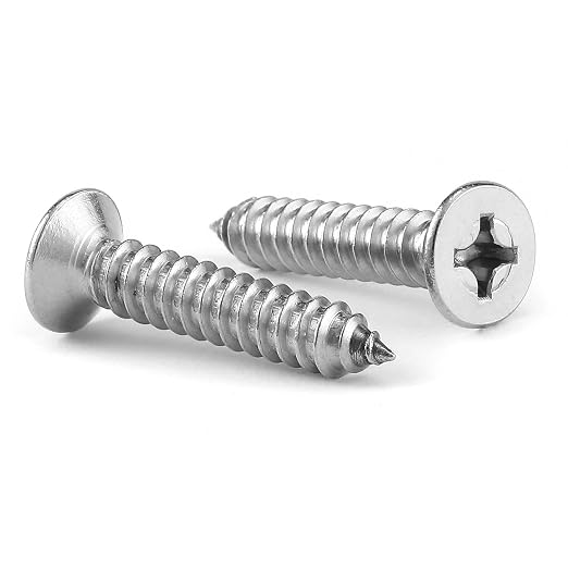 #14 x 3/4" Wood Screw 100Pcs 18-8 Stainless Steel Screws Flat Head Phillips by SGTZH
