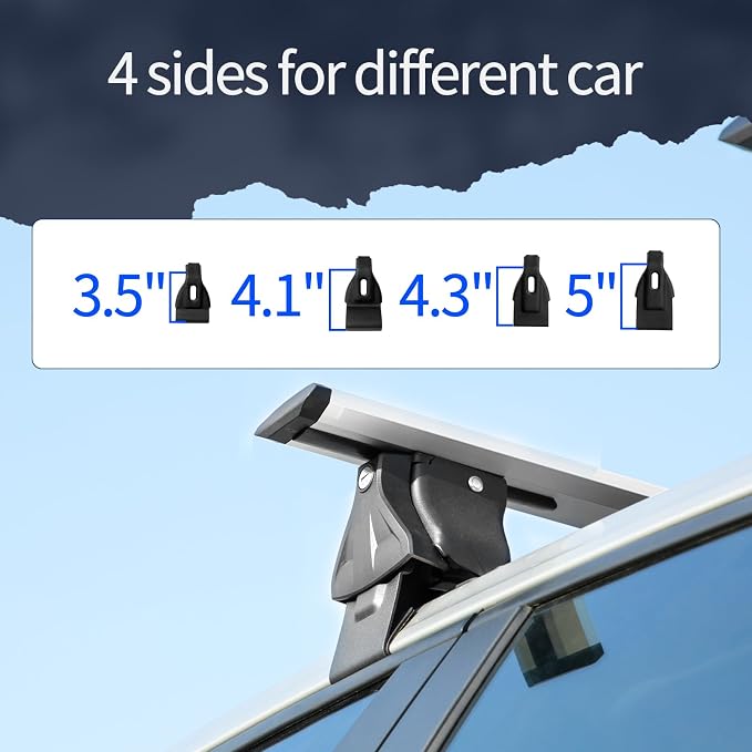 Universal 55" Roof Rack Cross Bars, Adjustable Car Top Roof Rack, Aluminum - Image 4