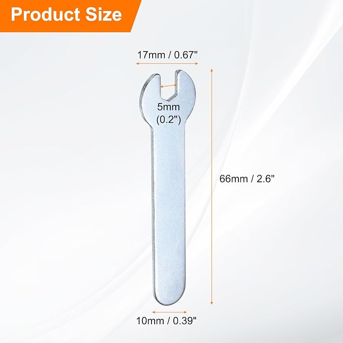 HARFINGTON 10pcs Small Wrench 5x66x1.5mm Metric U-Shaped Single Open Ended - Image 2