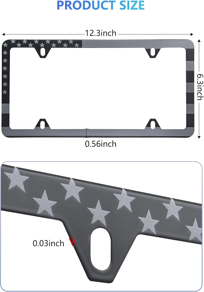 American Flag License Plate Frames - Image 4