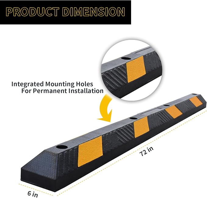 BESEA 2pcs Curb Parking Stoppers - Image 4