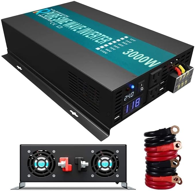 WZRELB Reliable 3000w Pure Sine Wave Solar Power Inverter 24v 110-120v 60hz by WZRELB