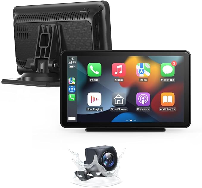 Wireless Carplay Screen for Car 7" Portable Apple Carplay & Android Auto Car by Antika