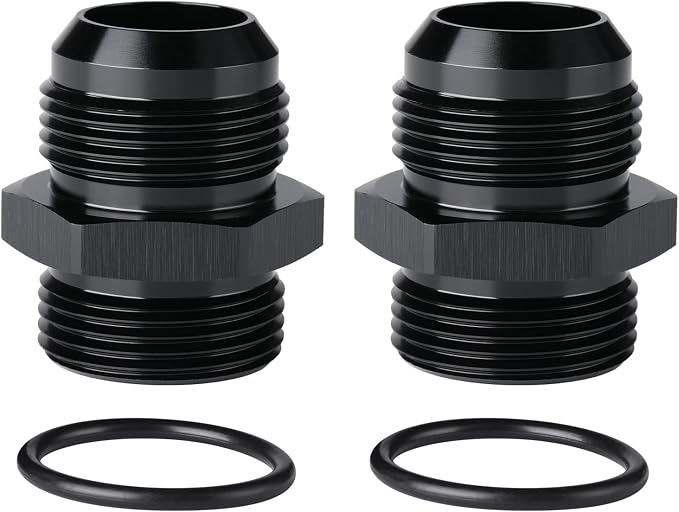 16AN Male Flare to 16AN ORB O-ring Boss Fuel Pump Rail Adapter Fitting Aluminum by Podavelle