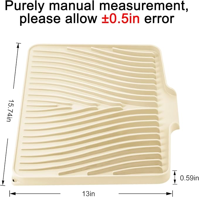 Silicone Dish Drying Mat for Kitchen Counter, Dish Drying Pad, Non-Slip Drain - Image 2