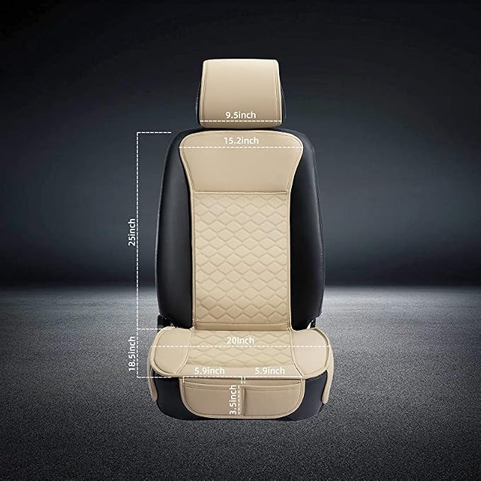 Elantrip Auto Car Seat Covers Leather Car Seat Protector - Image 6