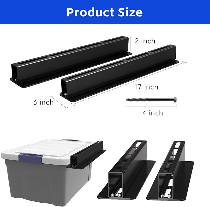 6 Pack Overhead Storage Bin Rack, Ceiling Racks - Image 3