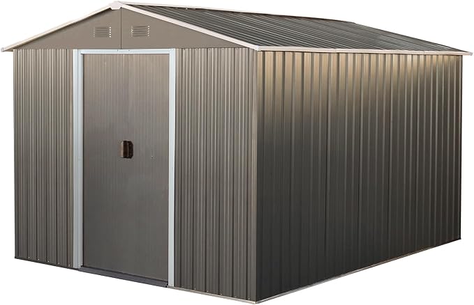 8x10 FT Outdoor Storage Shed, Metal Garden Shed - Image 9