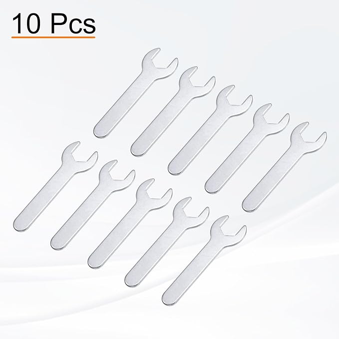 HARFINGTON 10pcs Small Wrench 12x70x2mm Metric U-Shaped Single Open Ended - Image 3