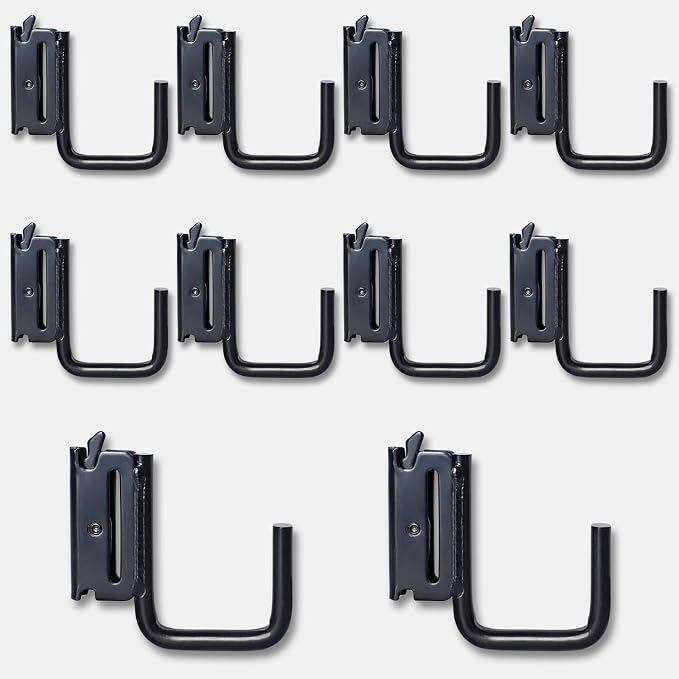 10 Pack 2" E Track J Hooks Heavy Duty Black Steel E-Track Tie Down Accessories - Image 8