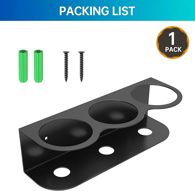 3 Holes All-Purpose Spray Bottle Holder Wall Mount Heavy Duty Spray Can Holder - Image 6