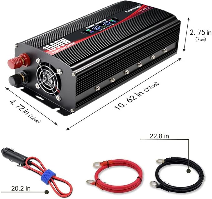 1500W Power Inverter 12V to 110V/120V Car Charger Converter - Image 7