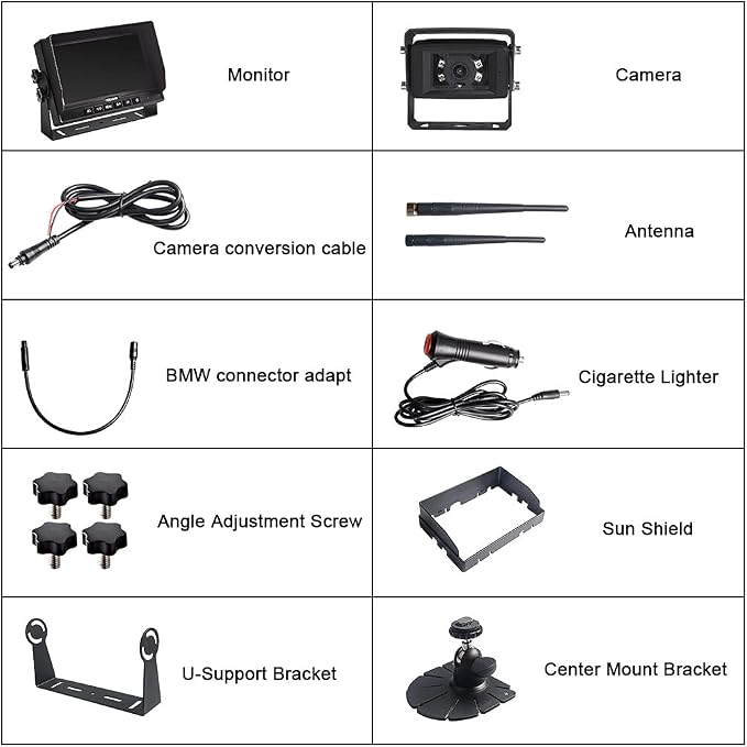 Haloview MC7108 Wireless RV Backup Camera System 7'' Monitor Built in DVR Rear - Image 8