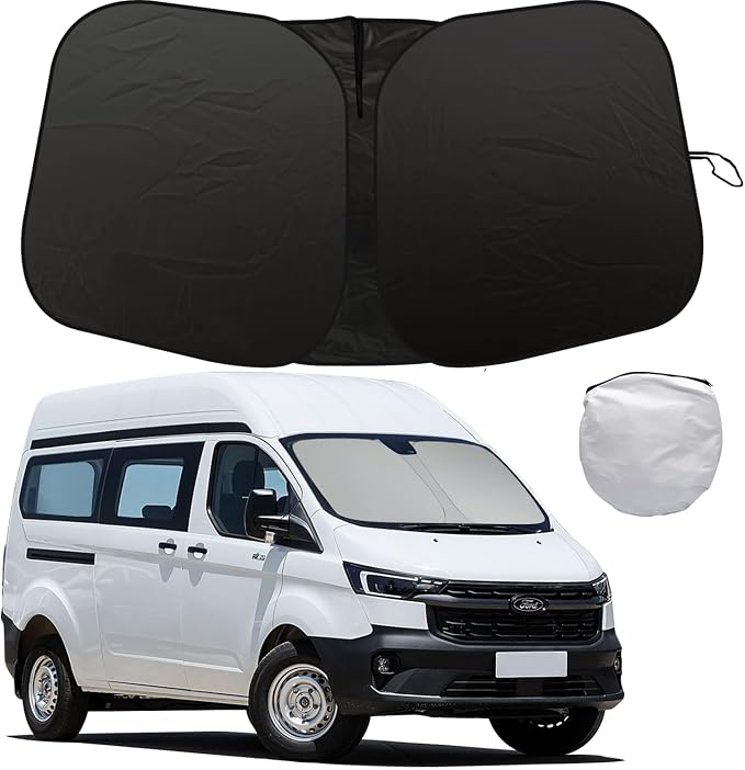 2025 Upgrade Front Windshield Sun Shade Foldable Ford Transit Sun Shade by GZSH