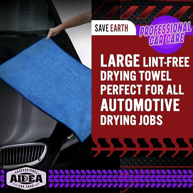 AIDEA Microfiber Towels for Cars-4PK, Large Professional Car Drying Towel - Image 6