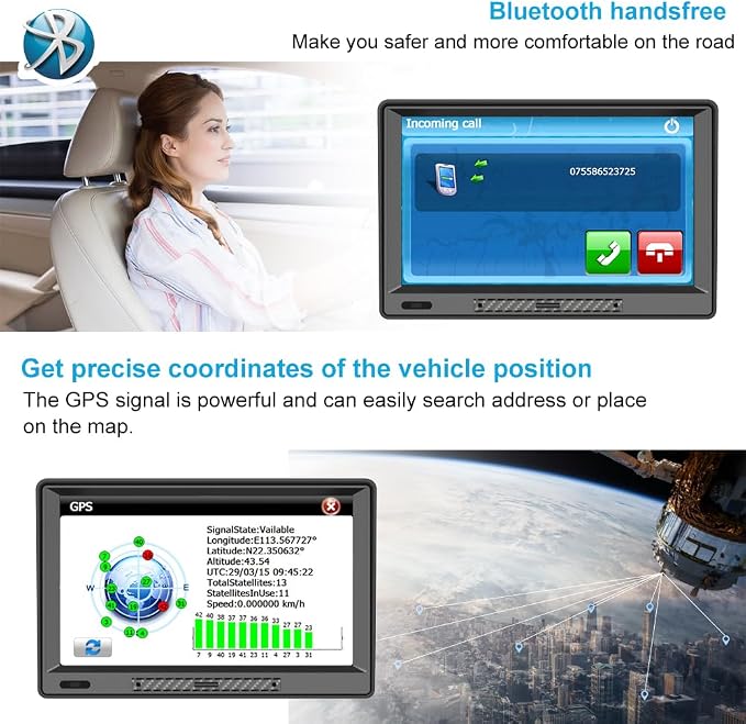 GPS Navigator for Car, Latest 2025 Map, 9 inch Touch Screen Real Voice Spoken - Image 4