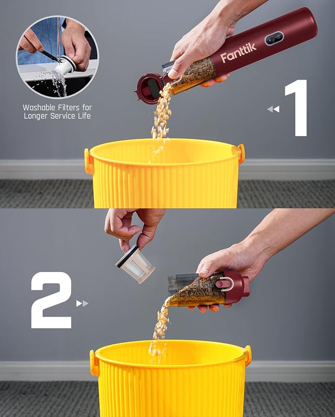 Fanttik Slim V8 APEX Car Vacuum, 4-in-1 Portable Mini Cordless Vacuum - Image 7