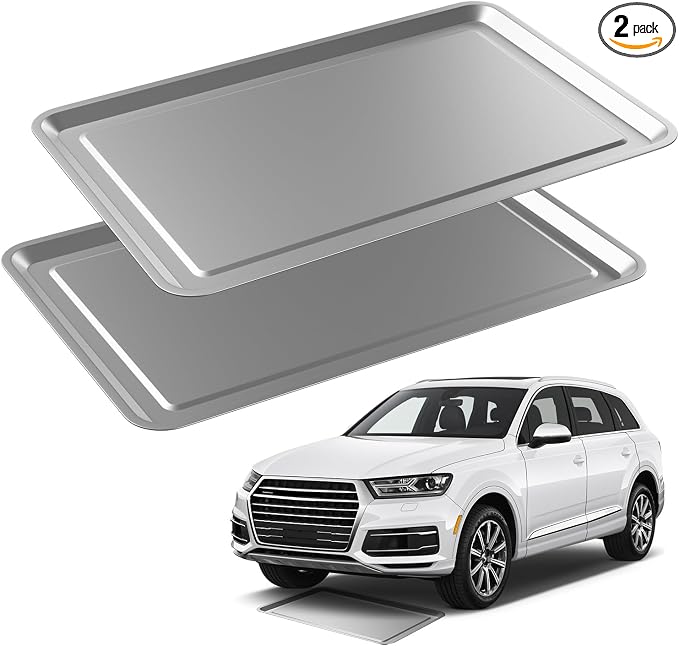 2 Pcs Under Car Oil Pans for Changing Oil, Motorcycle Automotive Oil Change Pan by Unknown