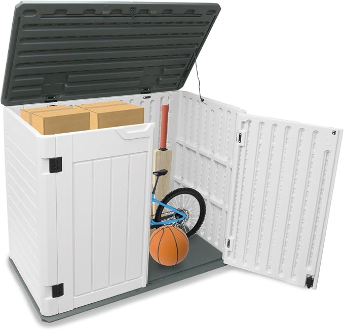 35 Cu.ft Outdoor Storage Shed, Large Resin Storage Box, Waterproof & Lockable - Image 2