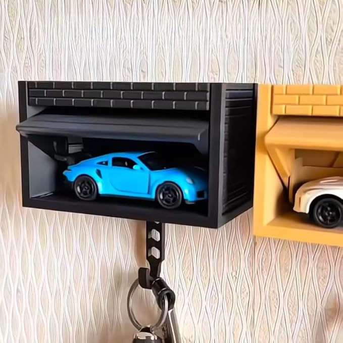 Wall-Mounted Car Display Key Holder, Decorative Garage Model Design - Image 5
