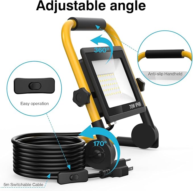 10000LM LED Work Light: Portable Work Light - Image 6