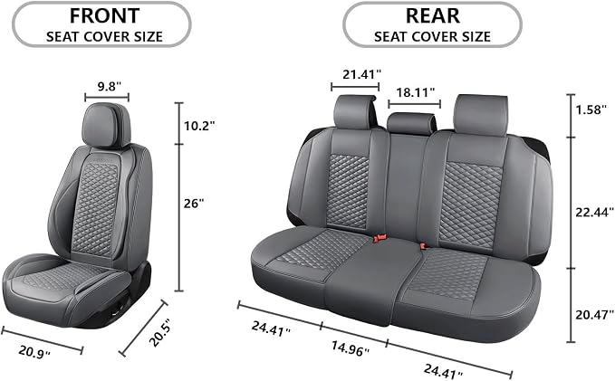 Car Seat Covers Full Set Leather Seat Covers Automotive Seat Covers Universal - Image 8